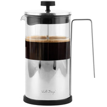 Load image into Gallery viewer, Vialli Design Tea Pot with French Press Diamante - 1000ml, Silver
