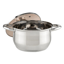 Load image into Gallery viewer, Muhler Cooking Pot with Glass Lid - 7 Liters, Stainless Steel

