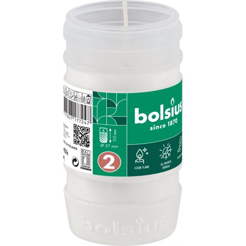 Bolsius Refill RP2 Candle, All Weather Formula - 110/57mm