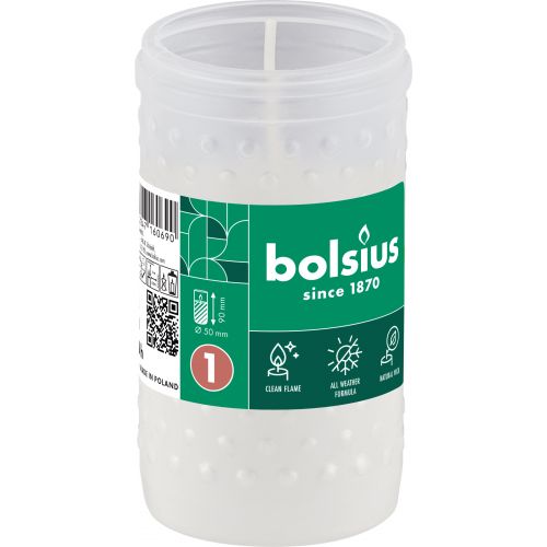 Bolsius Refill RP1 Candle, All Weather Formula - 90/50mm