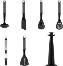 Load image into Gallery viewer, Joseph Joseph Elevate Kitchen Utensils Carousel, Set of 7 with Tongs, Grey
