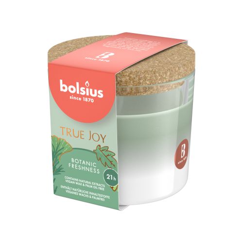 Bolsius Scented Candle with Lid True Joy Botanic Freshness - 90/80mm