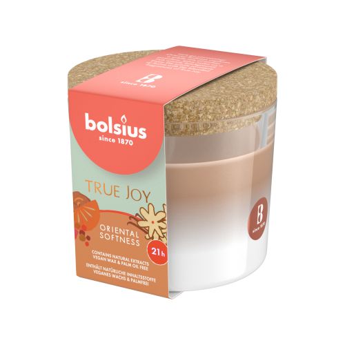Bolsius Scented Candle with Lid True Joy Oriental Softness - 90/80mm