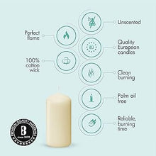 Load image into Gallery viewer, Bolsius Professional Pillar Candles, Tray of 20 Candles - 100/48mm, Ivory
