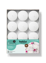 Load image into Gallery viewer, Bolsius Maxi Floating Candles, Pack of 12- 77 x 29mm, White
