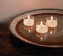 Load image into Gallery viewer, Bolsius Clear Lights Box of 24 Tealight Candles, 6-hour Burn Time
