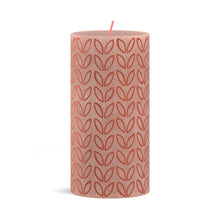 Load image into Gallery viewer, Bolsius Silhouette Medium Rustic Pillar Candle, Printed Rustic Misty Pink- 130/68mm
