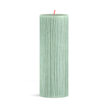 Load image into Gallery viewer, Bolsius Silhouette Large Rustic Pillar Candle, Printed Rustic Jade Green - 190/68mm
