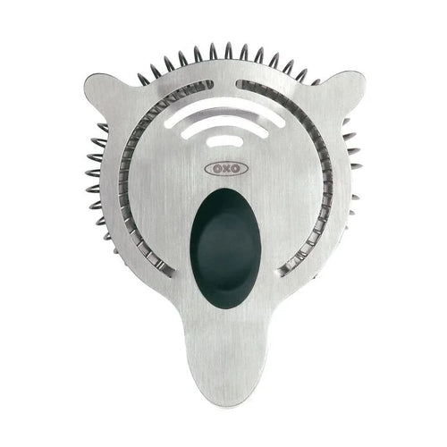 OXO Good Grips Steel Cocktail Strainer - Stainless Steel, top view.