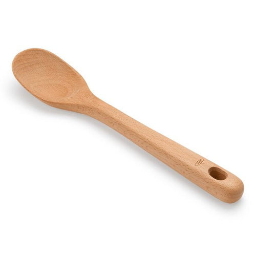 OXO Good Grips Large Wooden Spoon - 31cm, angled view.