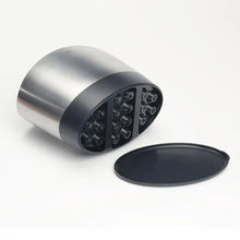 Load image into Gallery viewer, OXO Good Grips Stainless Steel Utensil Holder, bottom view with tray.
