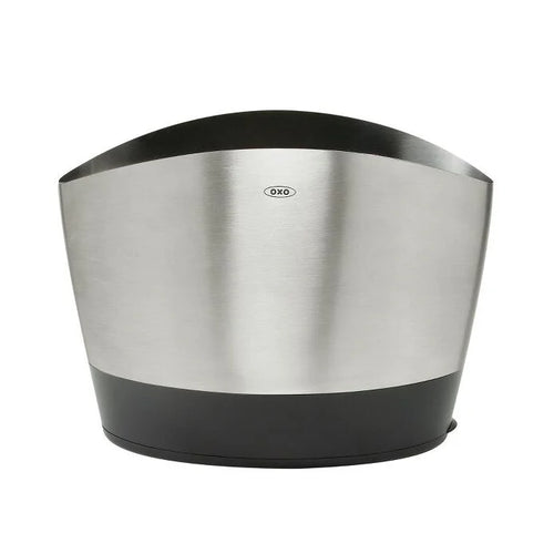 OXO Good Grips Stainless Steel Utensil Holder, front view.