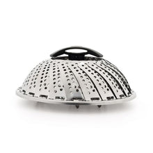 Load image into Gallery viewer, OXO Good Grips Pop-Up Steamer with Extendable Handle - Stainless Steel, 28cm, closed.

