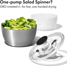 Load image into Gallery viewer, OXO Good Grips Salad Spinner, 26cm - Stainless Steel
