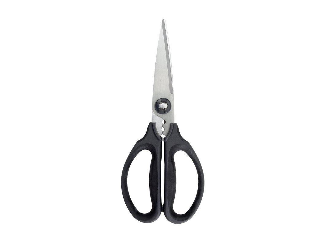 OXO Good Grips Kitchen and Herb Scissors - Black, top view.