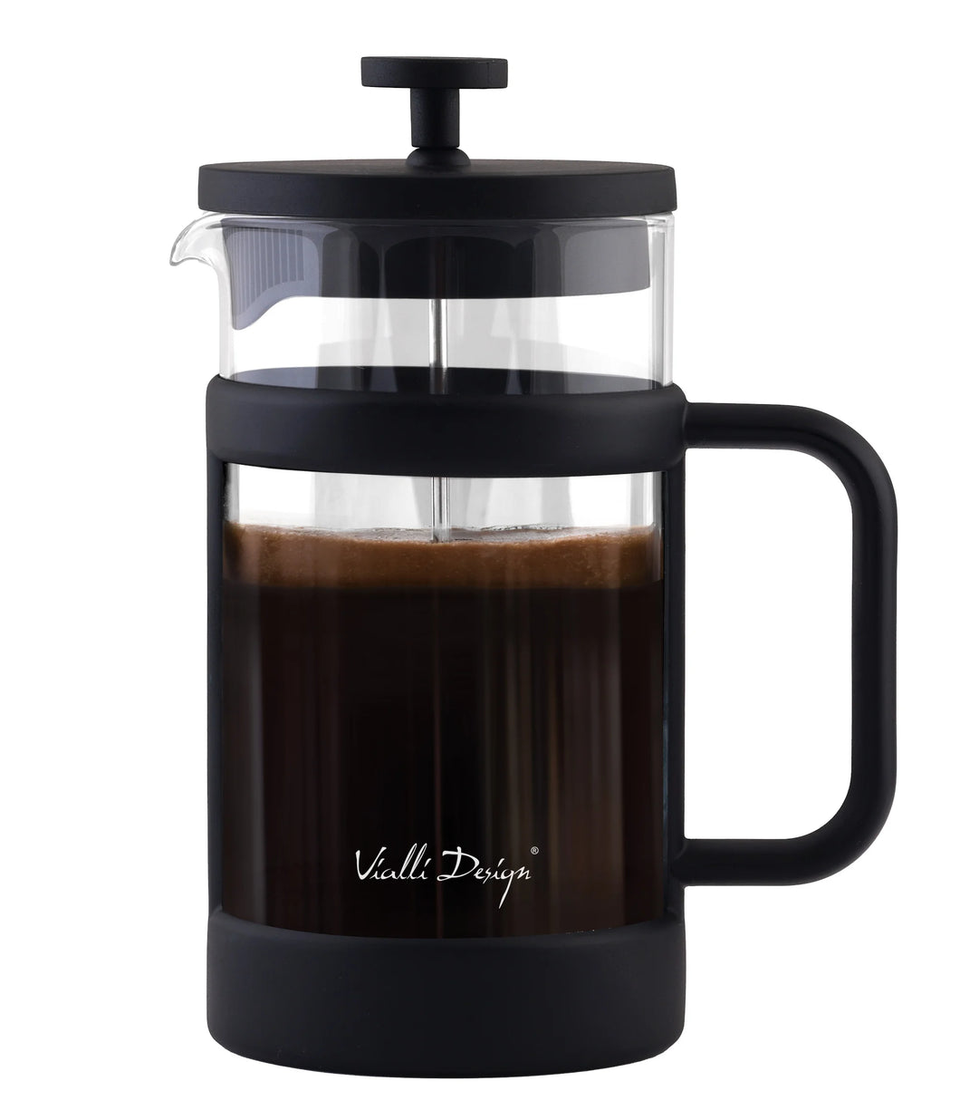 Vialli Design Tea Pot with French Press Senso - 1000ml, Black