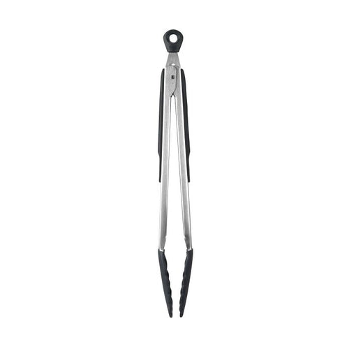 OXO Good Grips Locking Tongs with Silicone Heads - 30cm, side view.