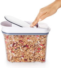 Load image into Gallery viewer, OXO Good Grips Pop Small Cereal Dispenser - 2.3 Liters, with open lid.
