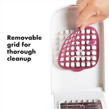 Load image into Gallery viewer, OXO Good Grips Vegetable Chopper with Easy Pour Feature - White, removable grid.
