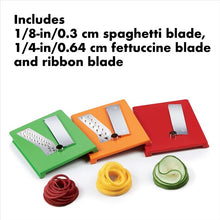 Load image into Gallery viewer, OXO Good Grips Tabletop Spiralizer - White, 3 different blades.
