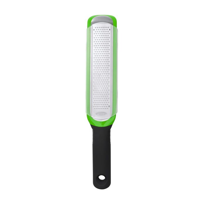 OXO Good Grips Etched Zester - Green, top view.