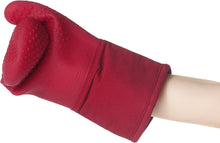 Load image into Gallery viewer, OXO Good Grips Silicone Oven Mitt - Red, in use.
