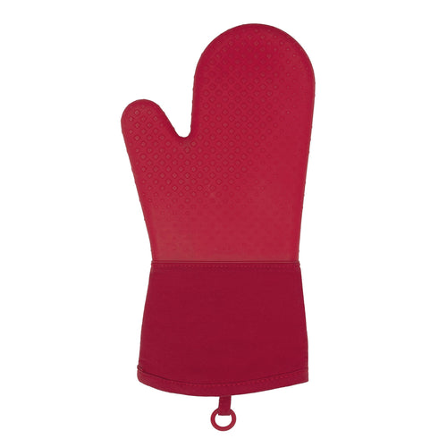OXO Good Grips Silicone Oven Mitt - Red, palm view.