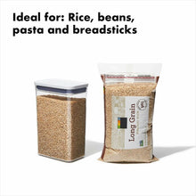 Load image into Gallery viewer, OXO Good Grips Pop Container - Rectangular Medium, 2.5Liters ideal for rive, beans, pasta and breadsticks.
