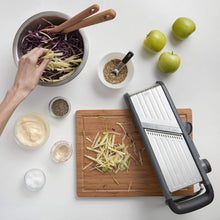 Load image into Gallery viewer, Lifestyle image of OXO Good Grips Chef&#39;s Mandoline 2.0 - Metric System.
