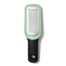Load image into Gallery viewer, OXO Good Grips Etched Ginger &amp; Garlic Grater - Mint Green, top view.

