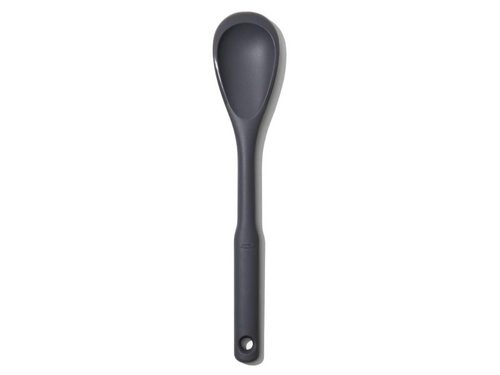 OXO Good Grips Silicone Chop & Stir Spoon - Peppercorn, top view.
