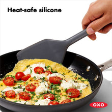 Load image into Gallery viewer, OXO Good Grips Silicone Everyday Flexible Turner - Peppercorn, heat safe silicone.
