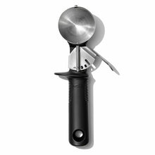 Load image into Gallery viewer, OXO Good Grips Trigger Ice Cream Scoops - Black, top view.

