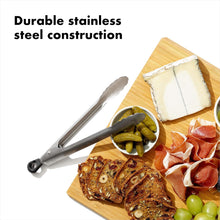 Load image into Gallery viewer, OXO Good Grips Mini Tongs - Stainless Steel, durable stainless steel.
