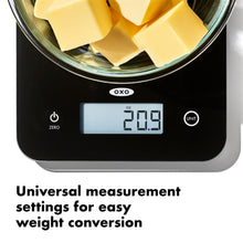 Load image into Gallery viewer, OXO Good Grips Everyday Glass Food Scale - 5kg, Black
