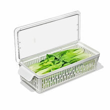 Load image into Gallery viewer, OXO Good Grips Produce Saver - Long Bin, open lid.

