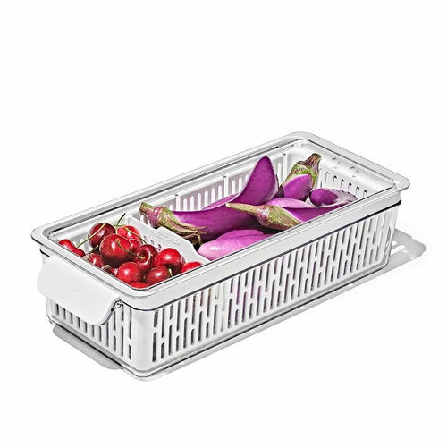 OXO Good Grips Produce Saver - Long Bin, side view.