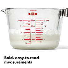 Load image into Gallery viewer, OXO Good Grips Glass Measuring Cup - 1000ml, bold easy to read measurements.
