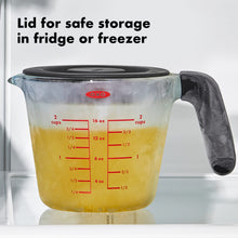 Load image into Gallery viewer, OXO Good Grips Glass Measuring Cup with Lid - 500ml, freezer and fridge safe.

