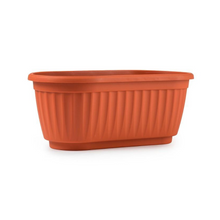 Load image into Gallery viewer, Plastic Forte Ribbed Flower Planter without Tray - 25cm, Terracotta
