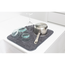 Load image into Gallery viewer, Brabantia SinkSide Microfibre Dish Drying Mat, 47 x 40 cm - Dark Grey
