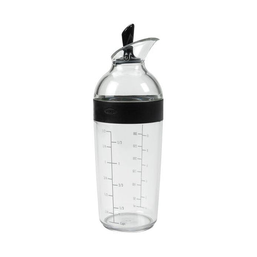 OXO Good Grips Salad Dressing Shaker - Available in 2 Sizes, Black, front view.