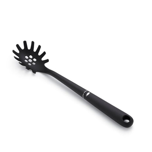 OXO Good Grips Nylon Spaghetti Server - Black, angled view.