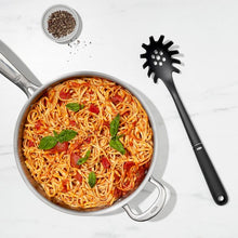 Load image into Gallery viewer, Lifestyle image of OXO Good Grips Nylon Spaghetti Server - Black.
