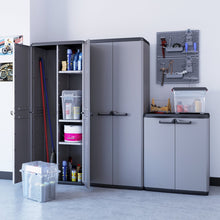 Load image into Gallery viewer, Keter Gear Multi-Use Storage Cabinet with Base - 68 x 39 x 166cm, Grey &amp; Black
