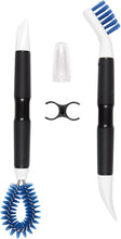 Load image into Gallery viewer, OXO Good Grips Kitchen Detail Cleaning Brush Set - White/Blue, seperated.
