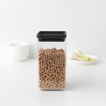Load image into Gallery viewer, Brabantia Tasty+ Square Canister - 1.6 liters - Dark Grey
