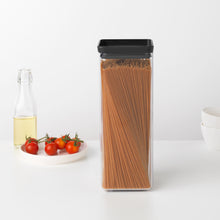 Load image into Gallery viewer, Brabantia Tasty+ Square Canister - 2.5 liters - Dark Grey
