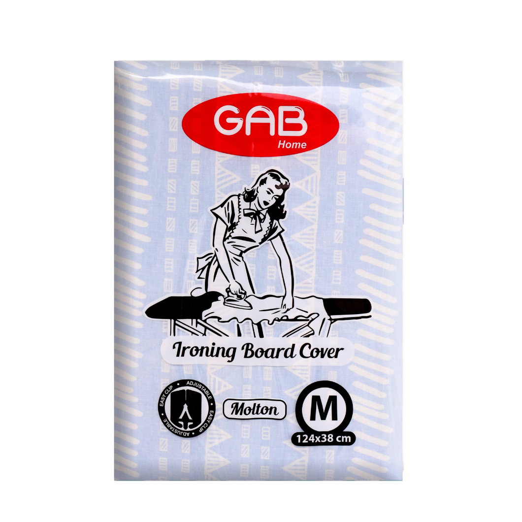 Gab Home Ironing Board Covers with 5mm Foam, Blue - Medium or Large