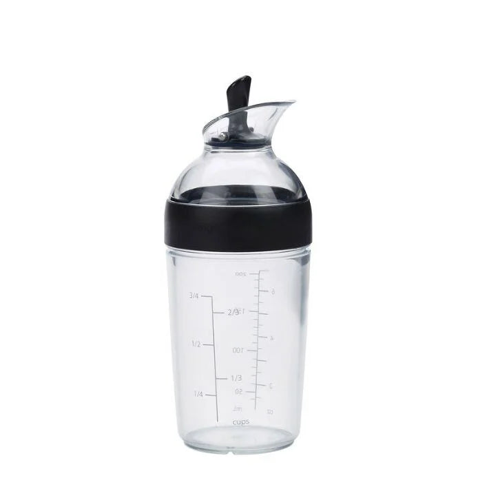 OXO Good Grips Salad Dressing Shaker - Available in 2 Sizes, Black, side view.
